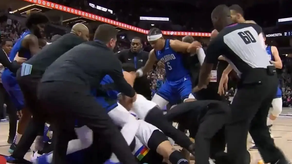 Escándalo en la NBA: una salvaje pelea generó una batalla campal con cinco expulsados