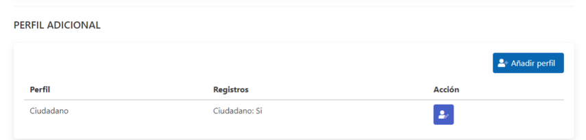 Paso 5: Perfil adicional.