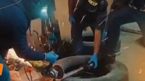 Presunta droga oculta en artículos para autos, tras operativo de la Policía Nacional.