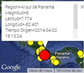Instituto de Geociencias registra que sismo en Panamá fue de magnitud 6