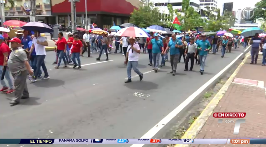 Gremios marchan en Vía España