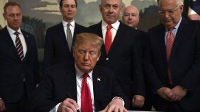 Sirios protestan por declaración de Trump sobre Golán