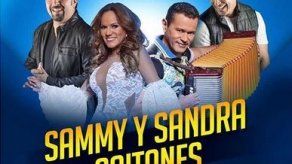 Samy y Sandra junto a Los Gaitanes en julio