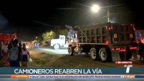 Conductores de camiones reabren la vía en Panamá Este tras varias horas de cierre