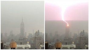 Captan en vídeo rayo cayendo en el Empire State