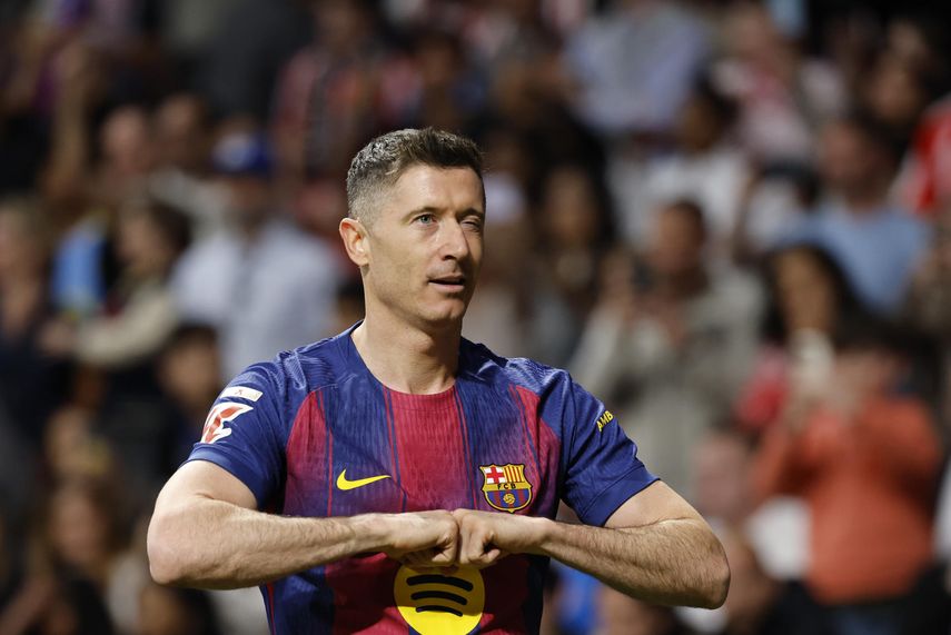 Robert Lewandowski se despide del Barcelona.