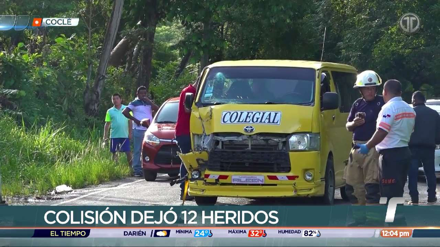 Accidente de tránsito dejó a 12 personas heridas
