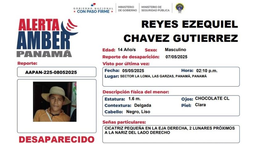 Alerta Amber - Reyes Ezequiel Chavez Gutiérrez