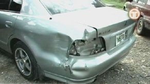 Vehículo de La Araña Vásquez chocado por camión