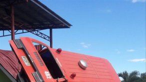 Investigan aparatoso accidente donde se vio involucrado un bus de los Bomberos en Chiriquí