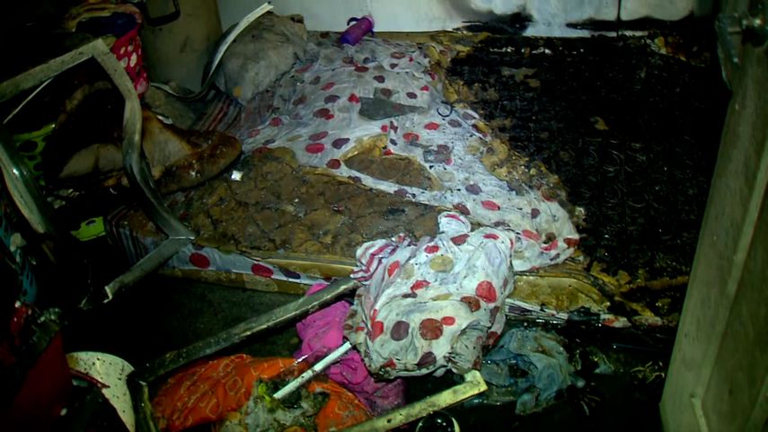 El incendio afectó cuatro habitaciones del albergue.