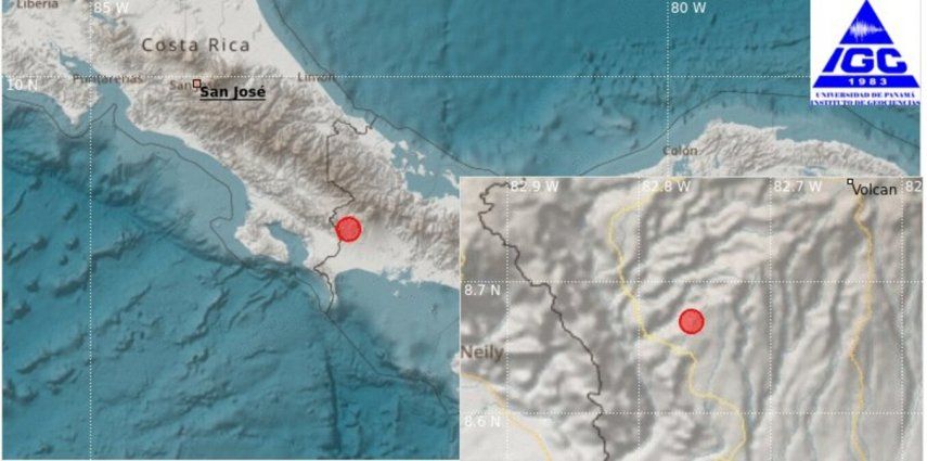 Los eventos sísmicos registrados en la provincia de Chiriquí