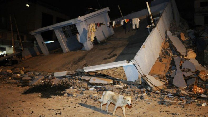135 réplicas tras sismo de 7,8 grados Richter en Ecuador que dejó 77 muertos