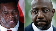 El candidato republicano al Senado de los EE. UU. Herschel Walker y senador Raphael Warnock. El candidato republicano al Senado de los EE. UU. Herschel Walker y senador Raphael Warnock.