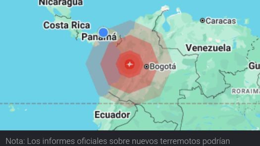 Sismo de magnitud aproximada de 7.2 sacude Colombia