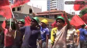 Damnificados de inundaciones protestan entorno a Cumbre de ONU