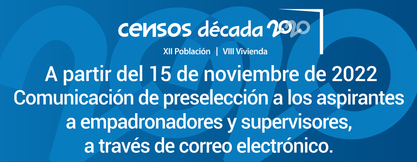 @INEC anuncio para la preselección de los empadronadores en los Censos Nacionales