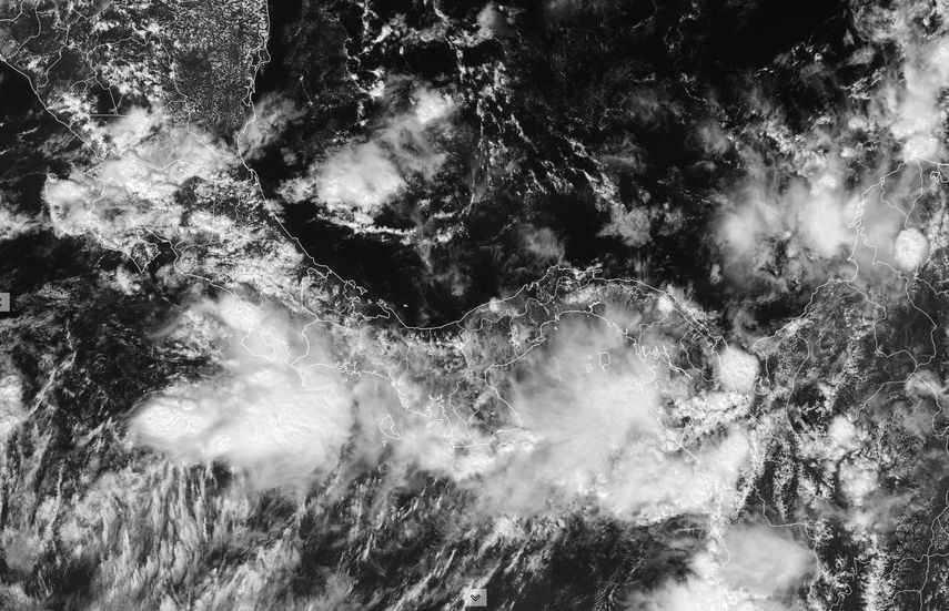Mapa satelital de Panamá.