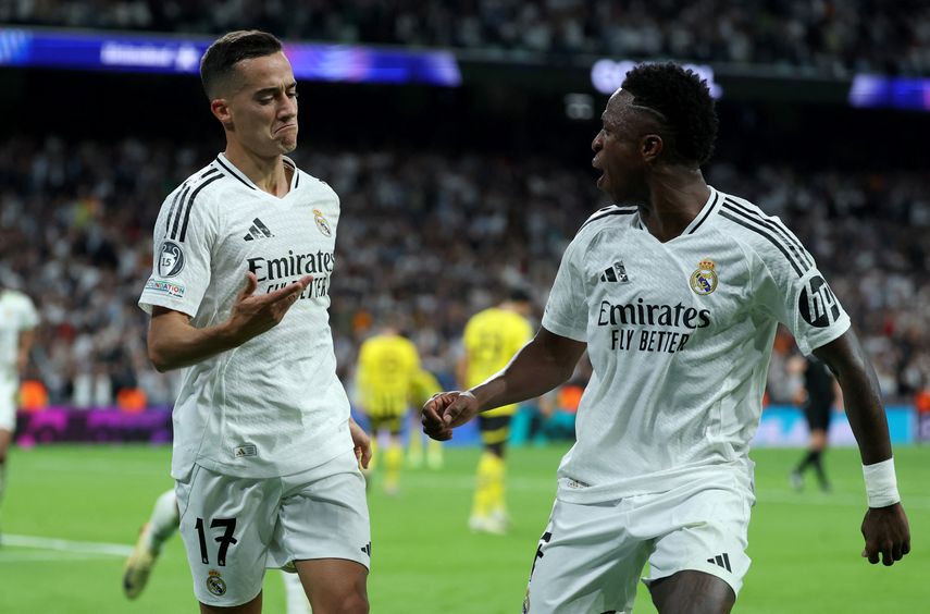 Real Madrid remontó en la Champions League con hat trick de Vinicius Jr.