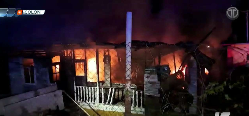 Incendio consume vivienda en Cativá de Colón
