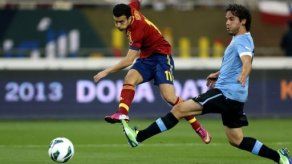 España supera 3-1 a Uruguay con doblete de Pedro