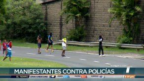 Antimotines despejaron la avenida de los Mártires tras cierre