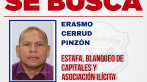 La Policía Nacional informó que ofrece una recompensa por Erasmo Cerrd Pinzón. La Policía Nacional informó que ofrece una recompensa por Erasmo Cerrd Pinzón.
