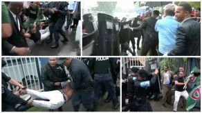 Enfrentamientos entre policías y miembros del CD en medio de liberación de Cortés Enfrentamientos entre policías y miembros del CD en medio de liberación de Cortés