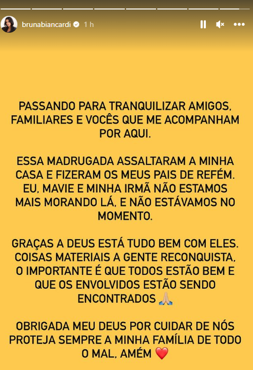 Comunicado de Bruna Biancardi, madre de la hija recién nacida de Neymar. Comunicado de Bruna Biancardi, madre de la hija recién nacida de Neymar.