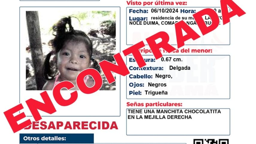 Recuperación de la niña Madelyn.