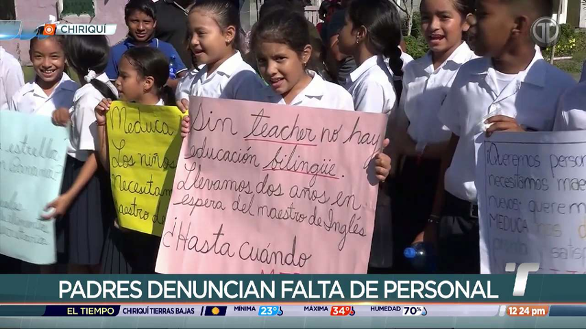 Estudiantes piden docente en inglés para su escuela bilingüe.