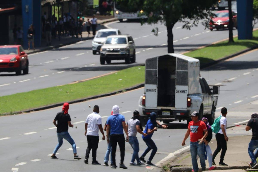 Protestas en las inmediaciones de la UP.&nbsp;