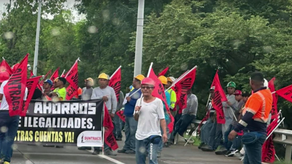Cierre en el Corredor Sur por miembros del SUNTRACS