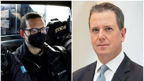 Luis Enrique Martinelli Linares y su abogado James G. McGovern.