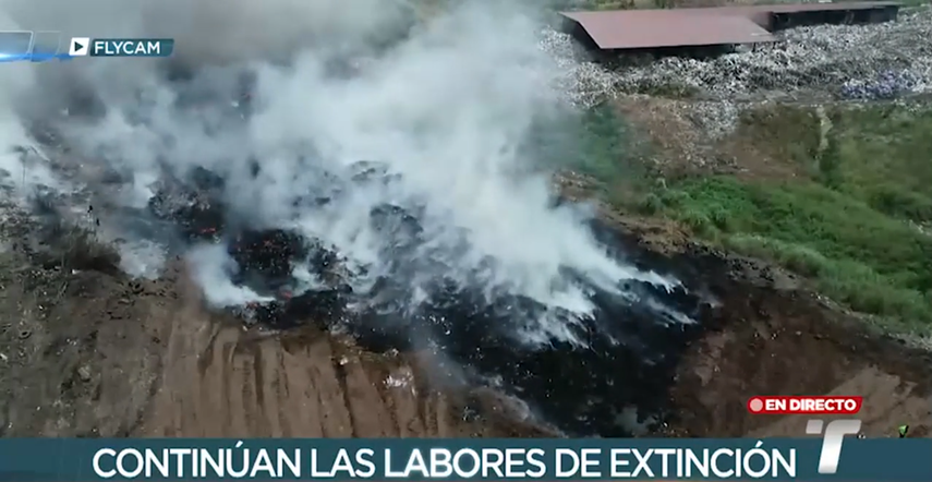 Continúan las labores para controlar el nuevo incendio en Cerro Patacón.