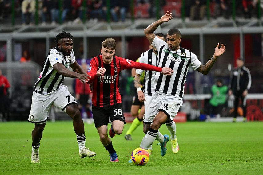 El AC Milan empató ante el Udinese en San Siro