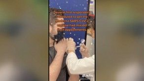 Vacunado en un supermercado