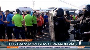 Paralización y enfrentamientos en el segundo día de paro de transportistas de Panamá Oeste