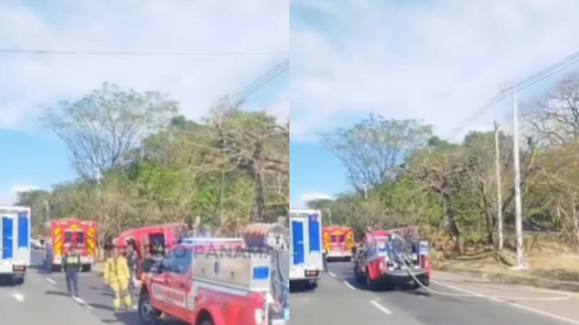 Se registra accidente de tránsito en el sector de La Peña, provincia de Veraguas.