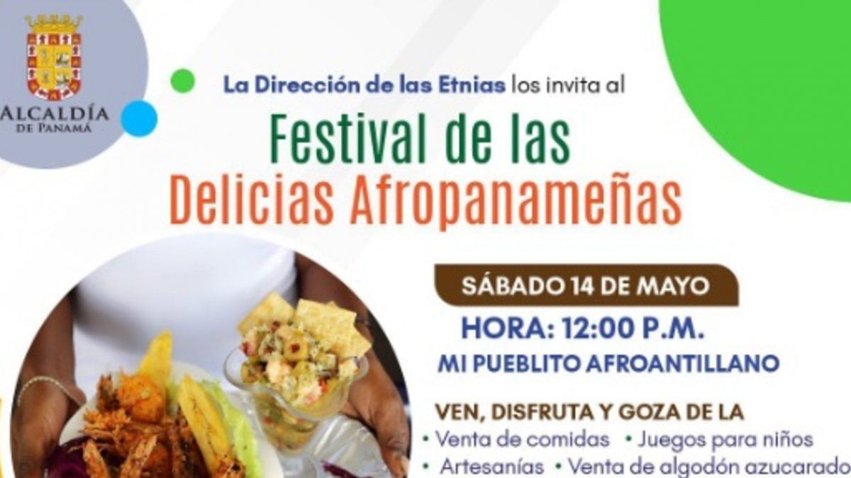 Festival de las Delicias Afropanameñas el 14 de mayo en Mi Pueblito
