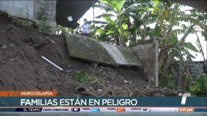 Muro colapsa en San Miguelito