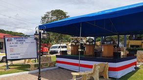 El Sorteo dominical de lao Lotería del 8 de enero desde el Parque Central en El Nancito, distrito de Remedios.