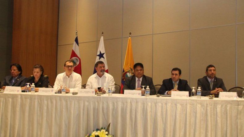 Panamá, Costa Rica, Colombia y Ecuador buscan estrategias para combatir el narcotráfico