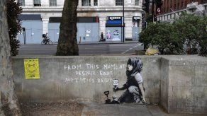 Aparece un posible grafiti de Banksy tras la protesta ecologista en Londres