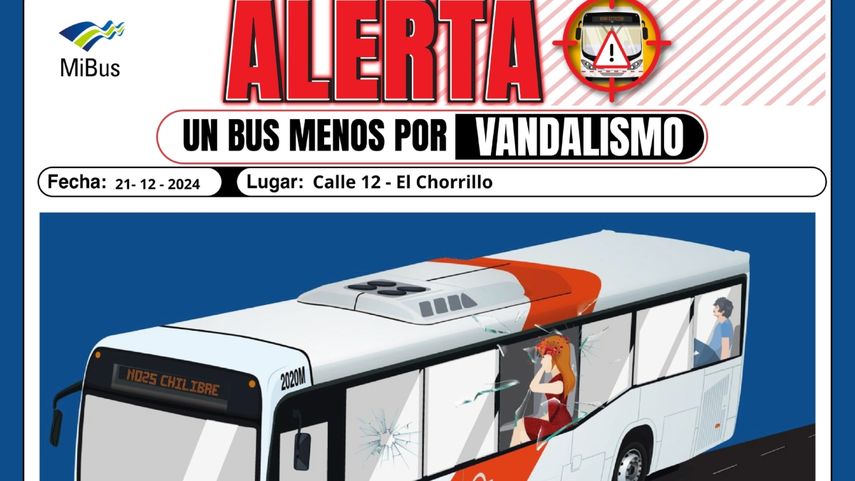 MiBus denuncia actos de vandalismo y llama a la conciencia ciudadana