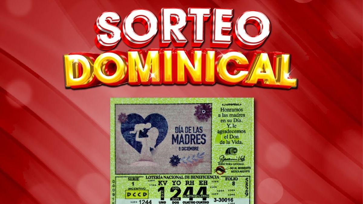 Sorteo dominical del 7 de diciembre de 2025.