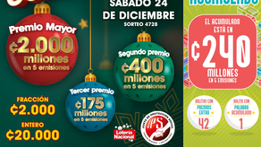 Lotería tica: ¡HOY JUEGA EL SORTEO DEL GORDO NAVIDEÑO!&nbsp;