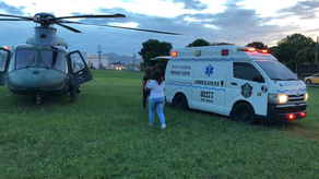 Foto por: SENAN junto a una ambulancia del MINSA Foto por: SENAN junto a una ambulancia del MINSA