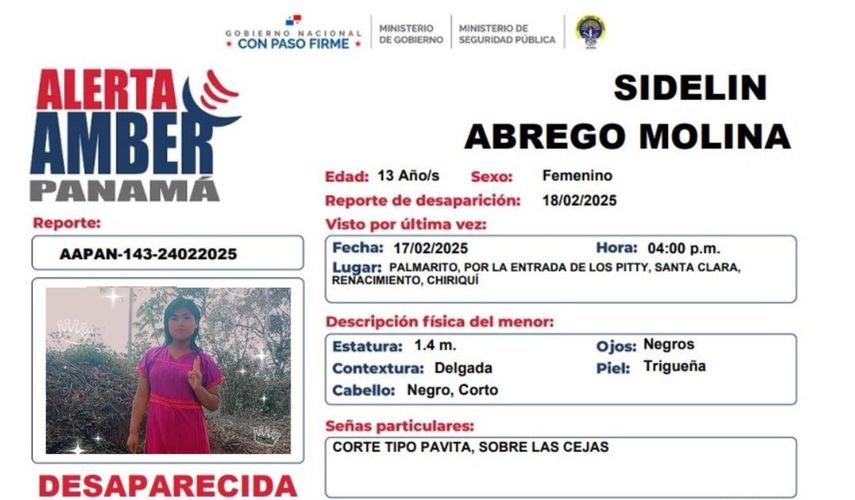 Activan Alerta Amber por desaparición de una menor de 13 años