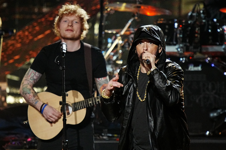 Ed Sheeran superó su tartamudez con el disco The Marshall Mathers de Eminem.